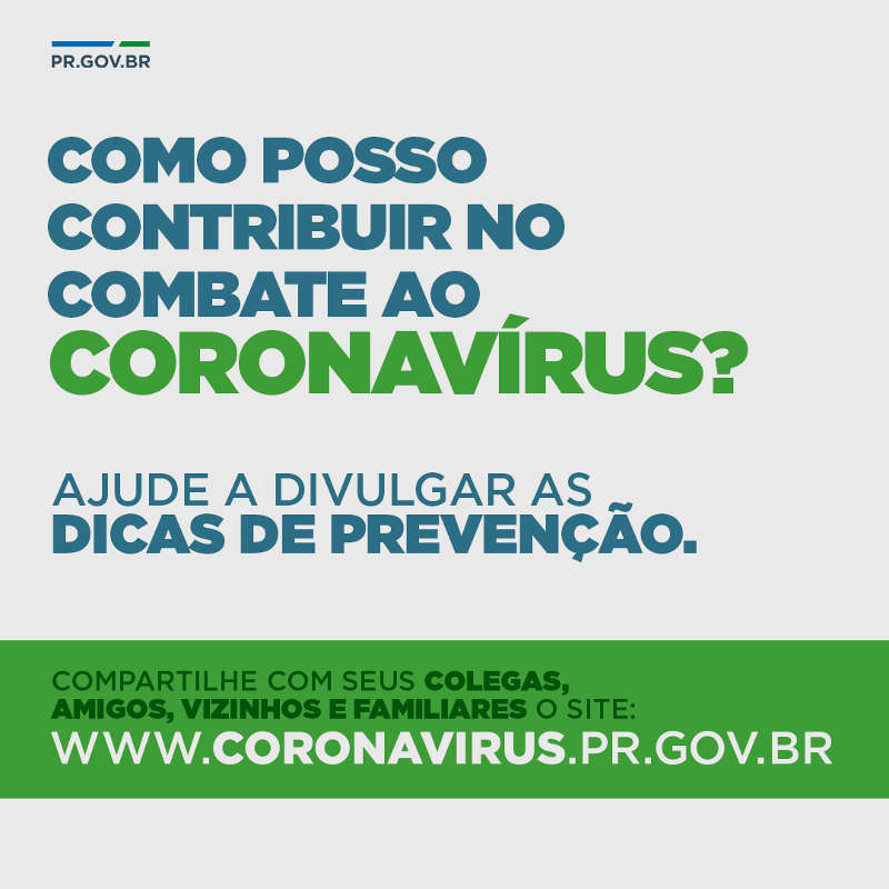 Como posso contribuir no combate ao Coronavírus?