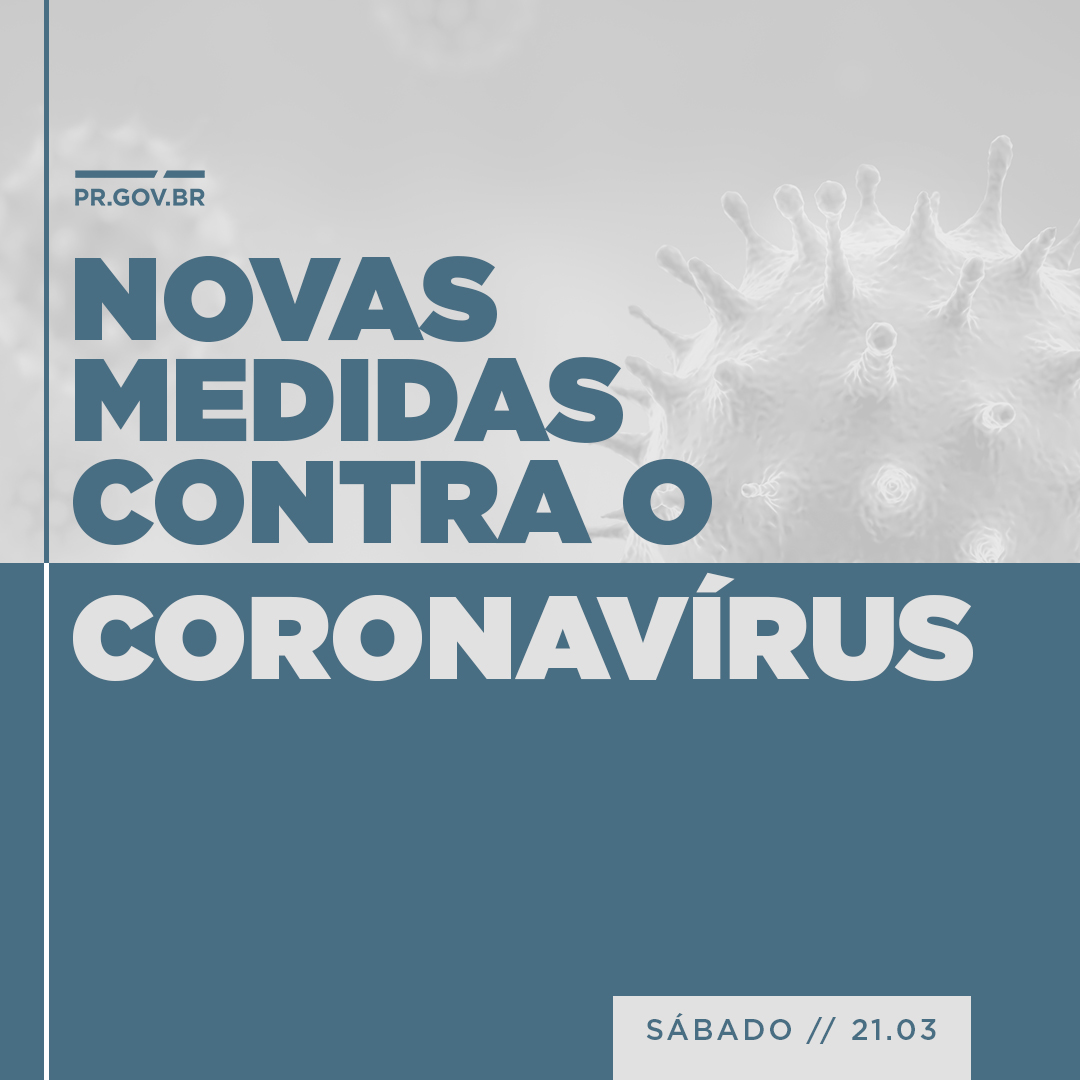 Novas medidas contra o coronavírus