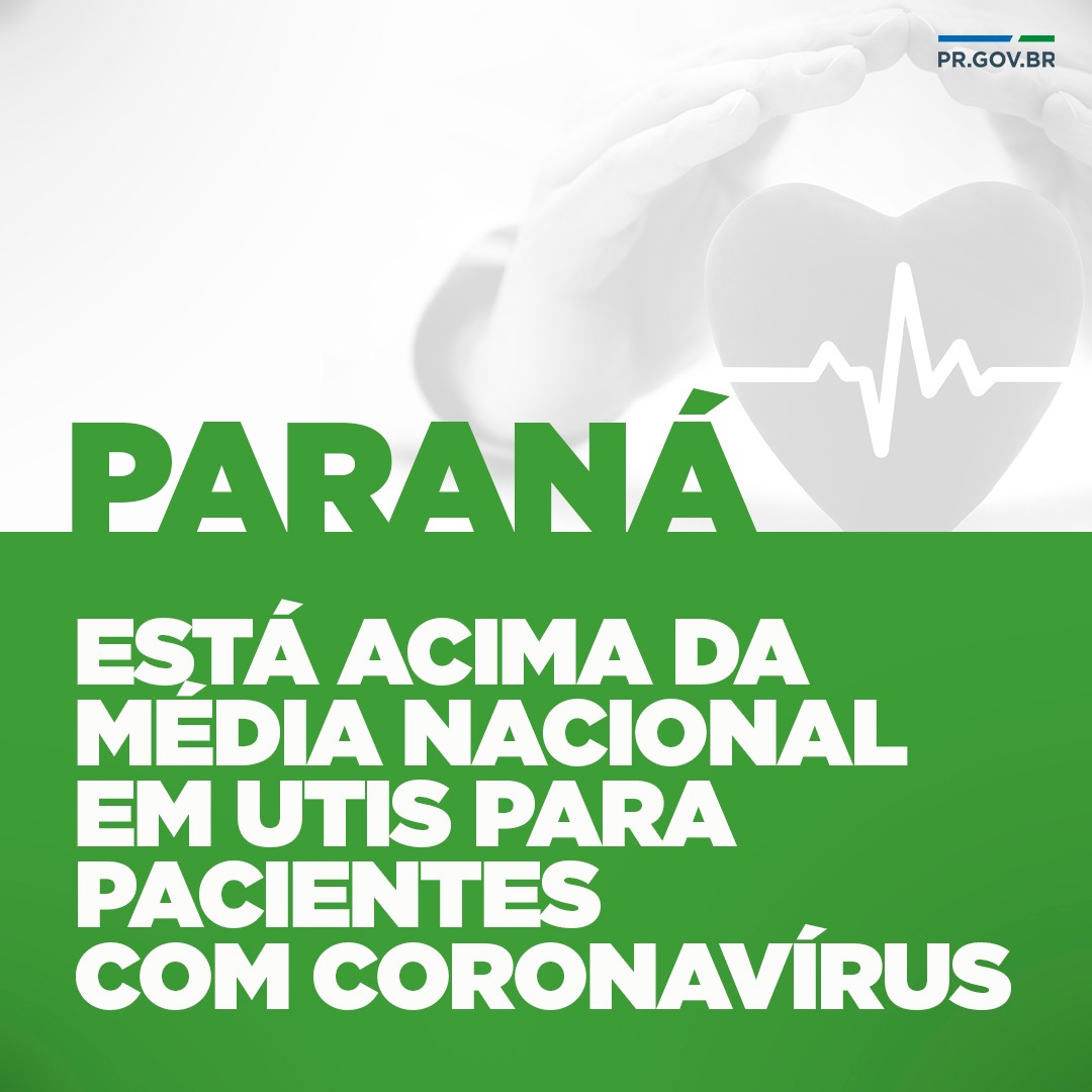O Paraná está acima da média nacional em UTIs