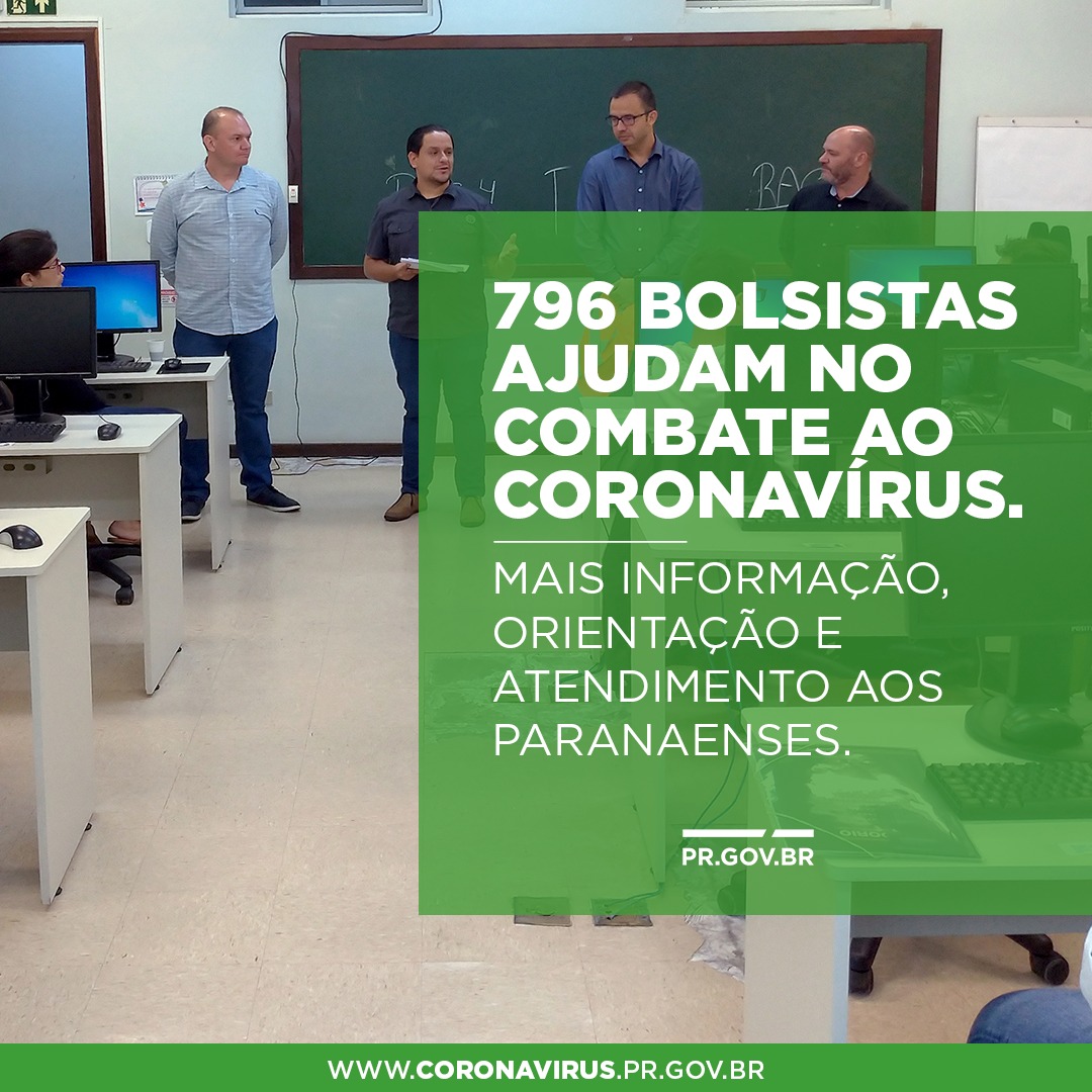 796 bolsistas ajudam no combate ao coronavírus
