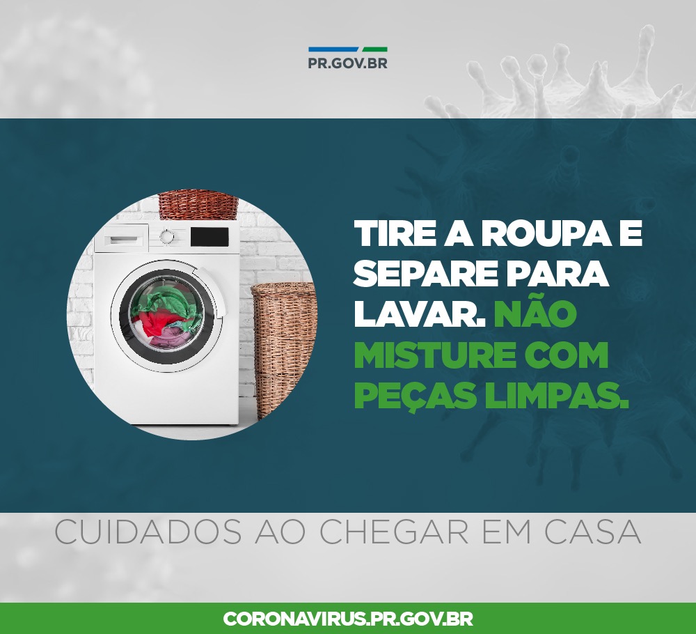 Tire a roupa e separe para lavar