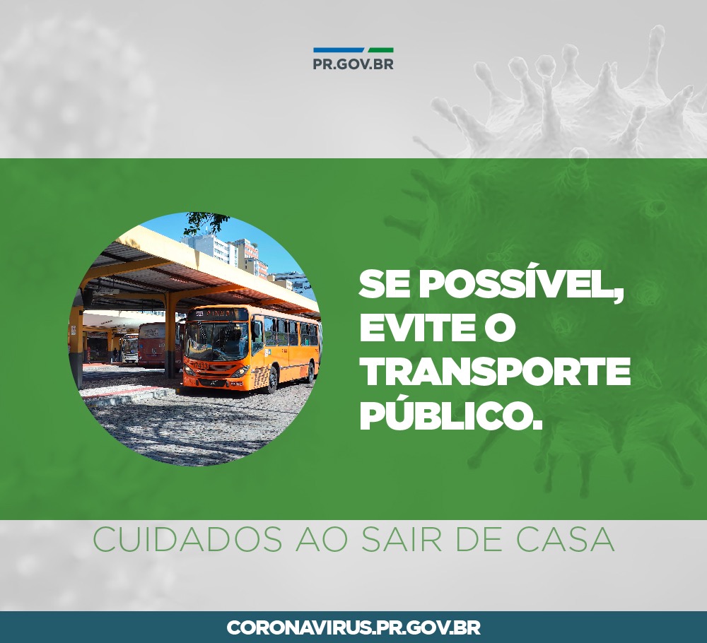 Se possível, evite o tranporte público