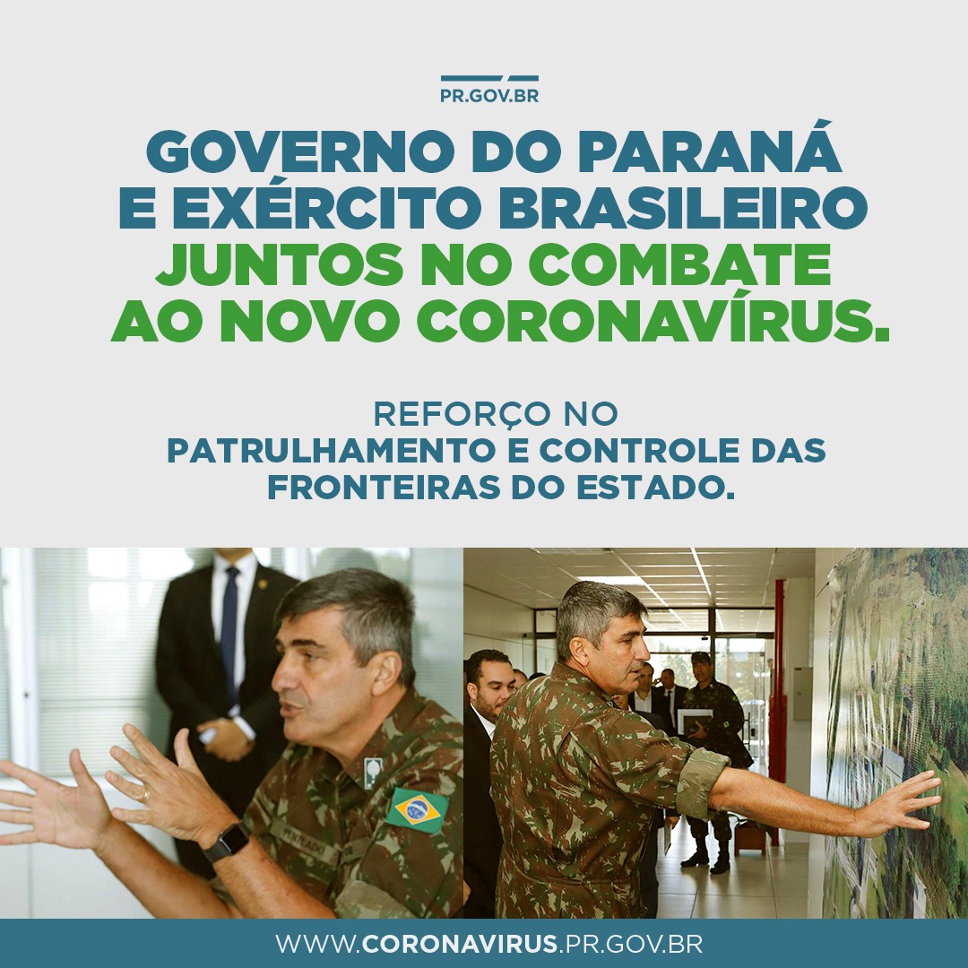 Governo e Exército juntos no combate ao coronavírus