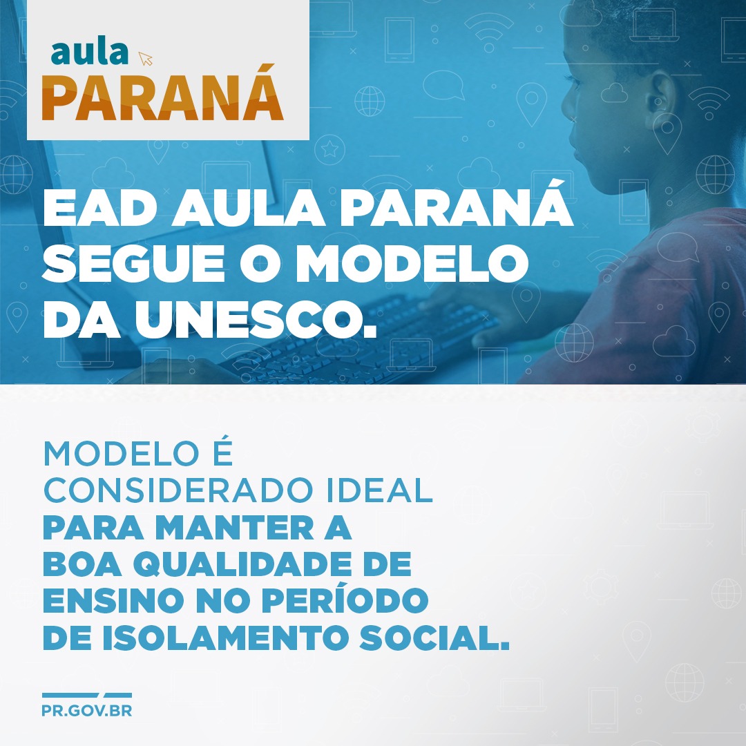 EAD Aula Paraná segue modelo da UNESCO