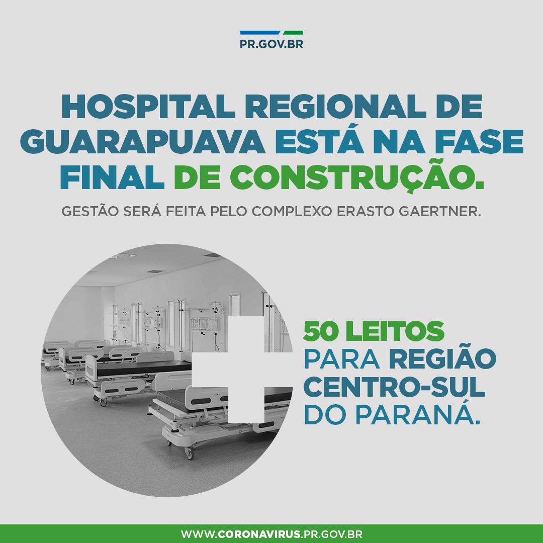 Hospital Regional de Guarapuava está na fase final de construção