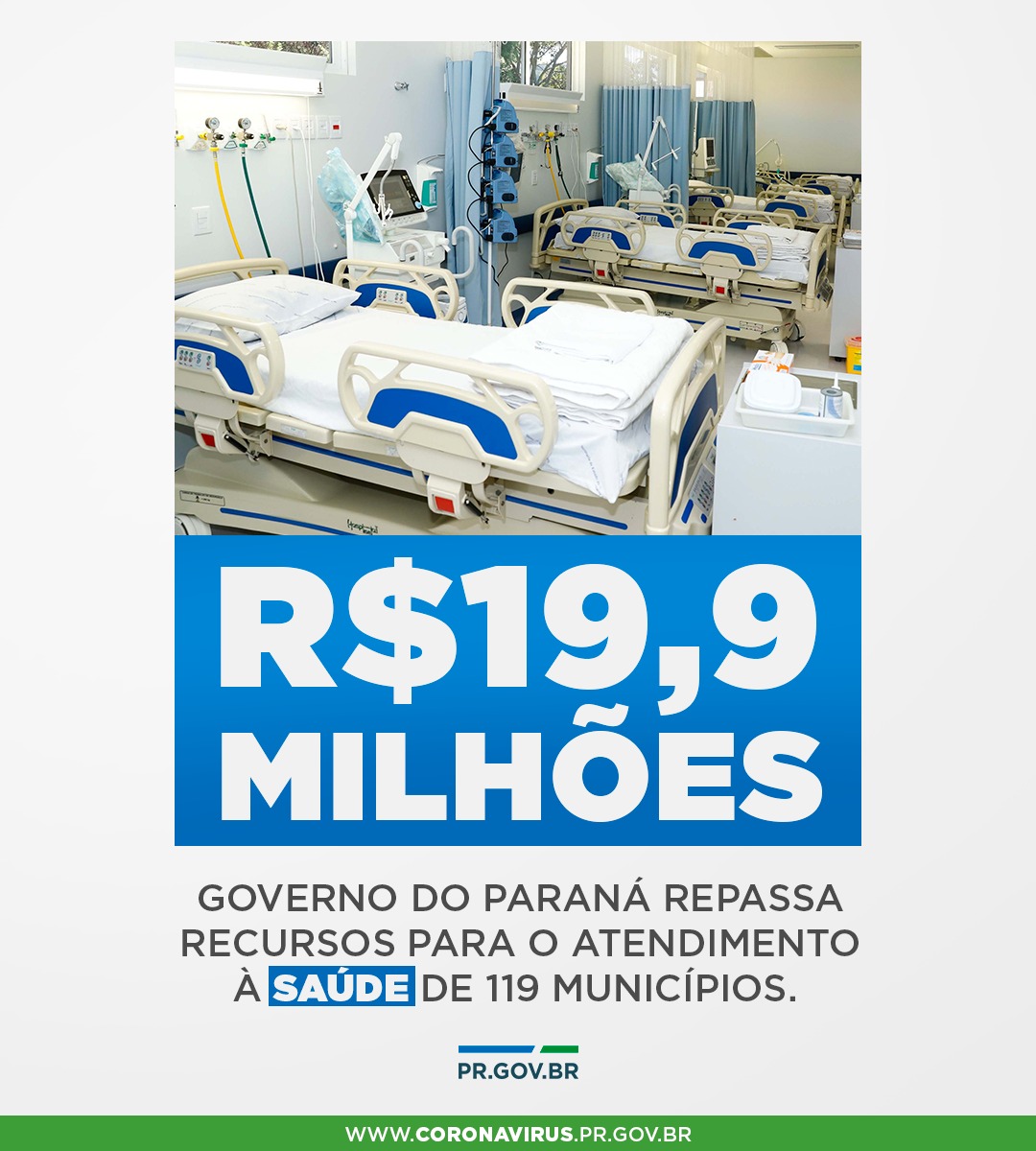 Governo do Paraná repassa recursos para o atendimento à saúde de 119 municípios