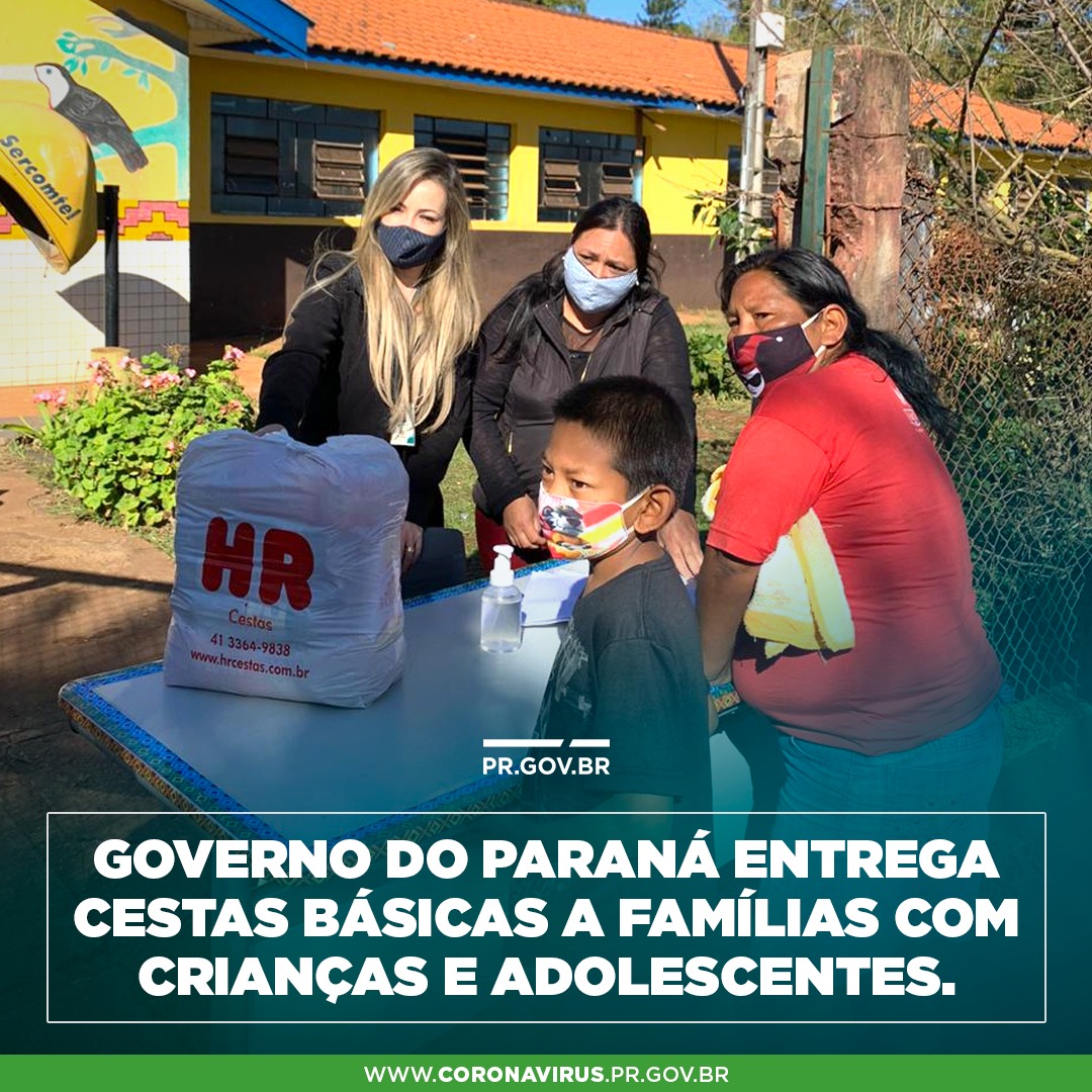 Governo do Paraná entrega cestas básicas a famílias com crianças e adolescentes