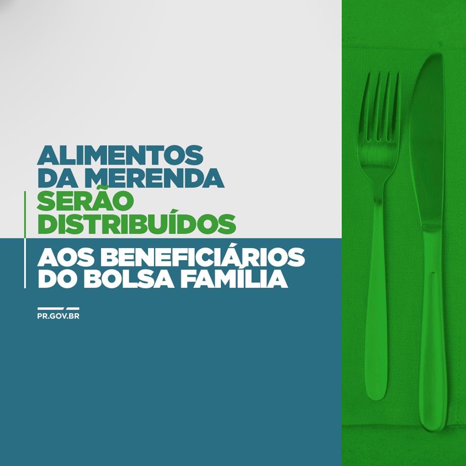 Alimentos da merenda serão distribuídos