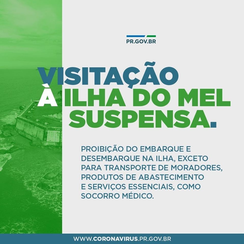 Visitação à Ilha do Mel suspensa