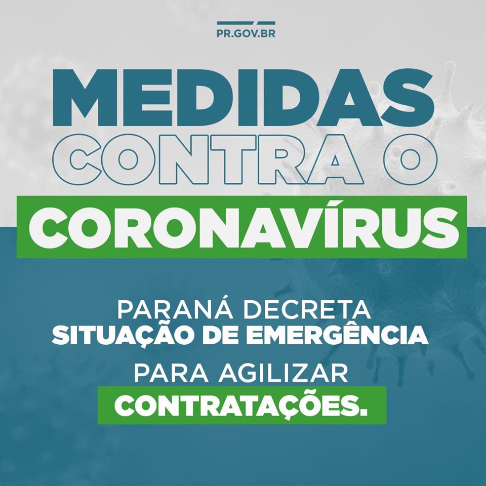 Paraná decreta situação de emergência para agilizar contratações