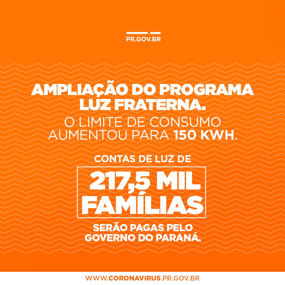 Ampliação do programa Luz Fraterna