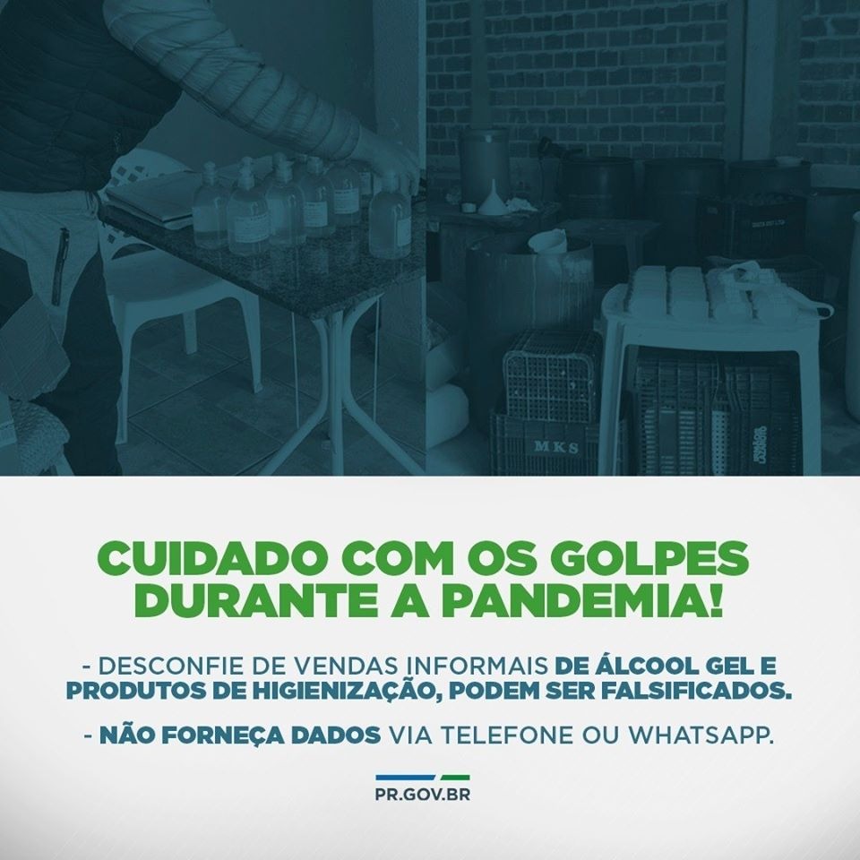 Cuidado com golpes durante a pandemia!