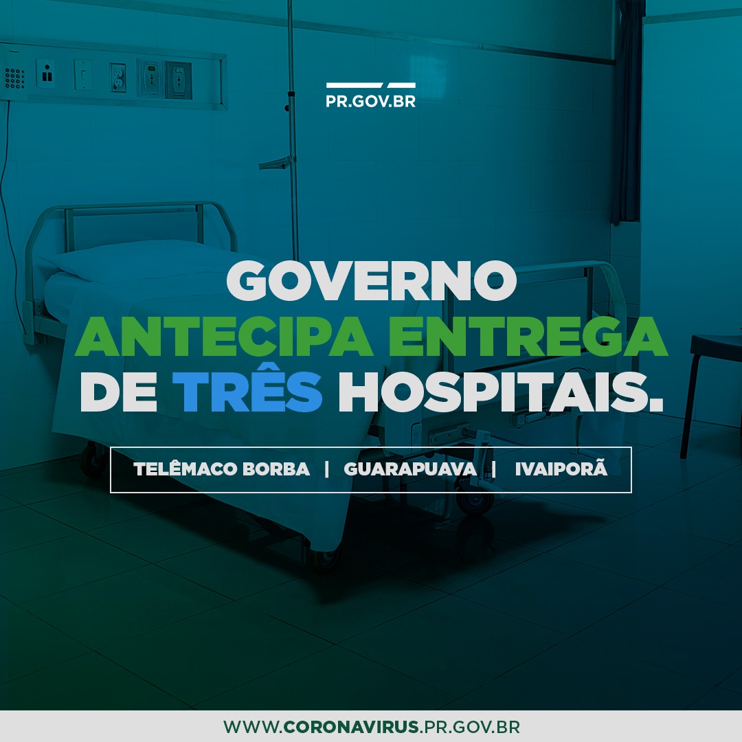 Governo antecipa entrega de três hospitais