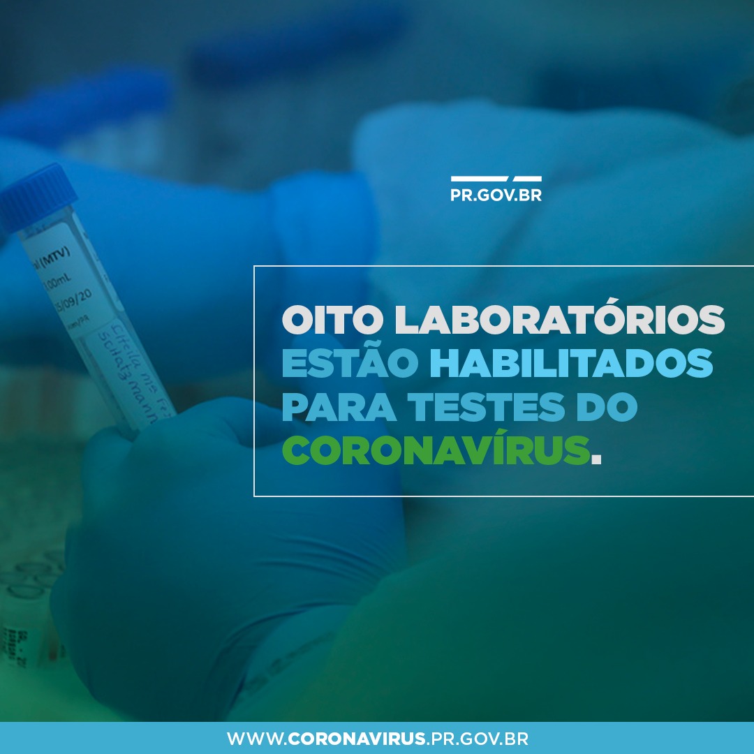 Oito laboratórios estão habilitados para testes do coronavírus