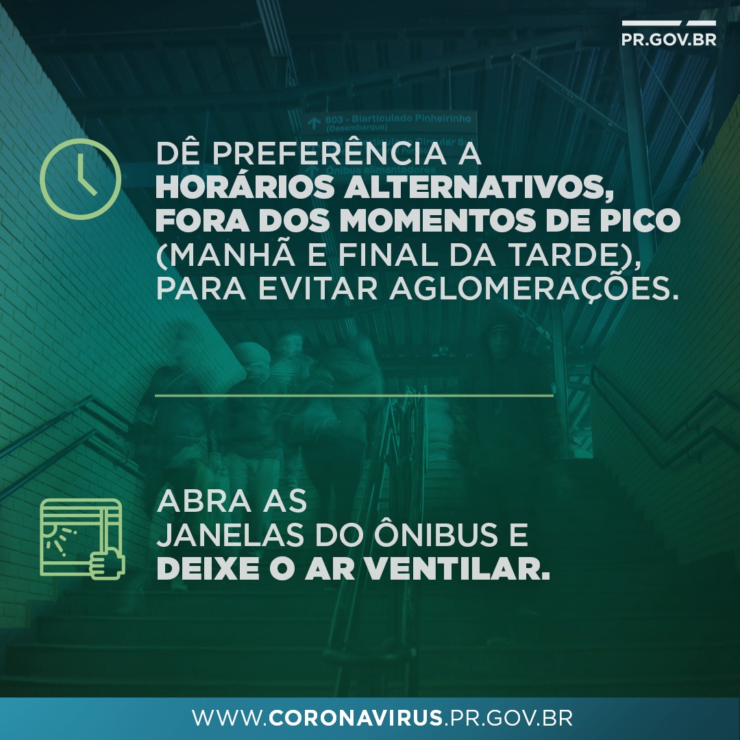 Prefira horários alternativos e abra as janelas do ônibus