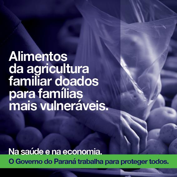 Alimentos da agricultura familiar doados