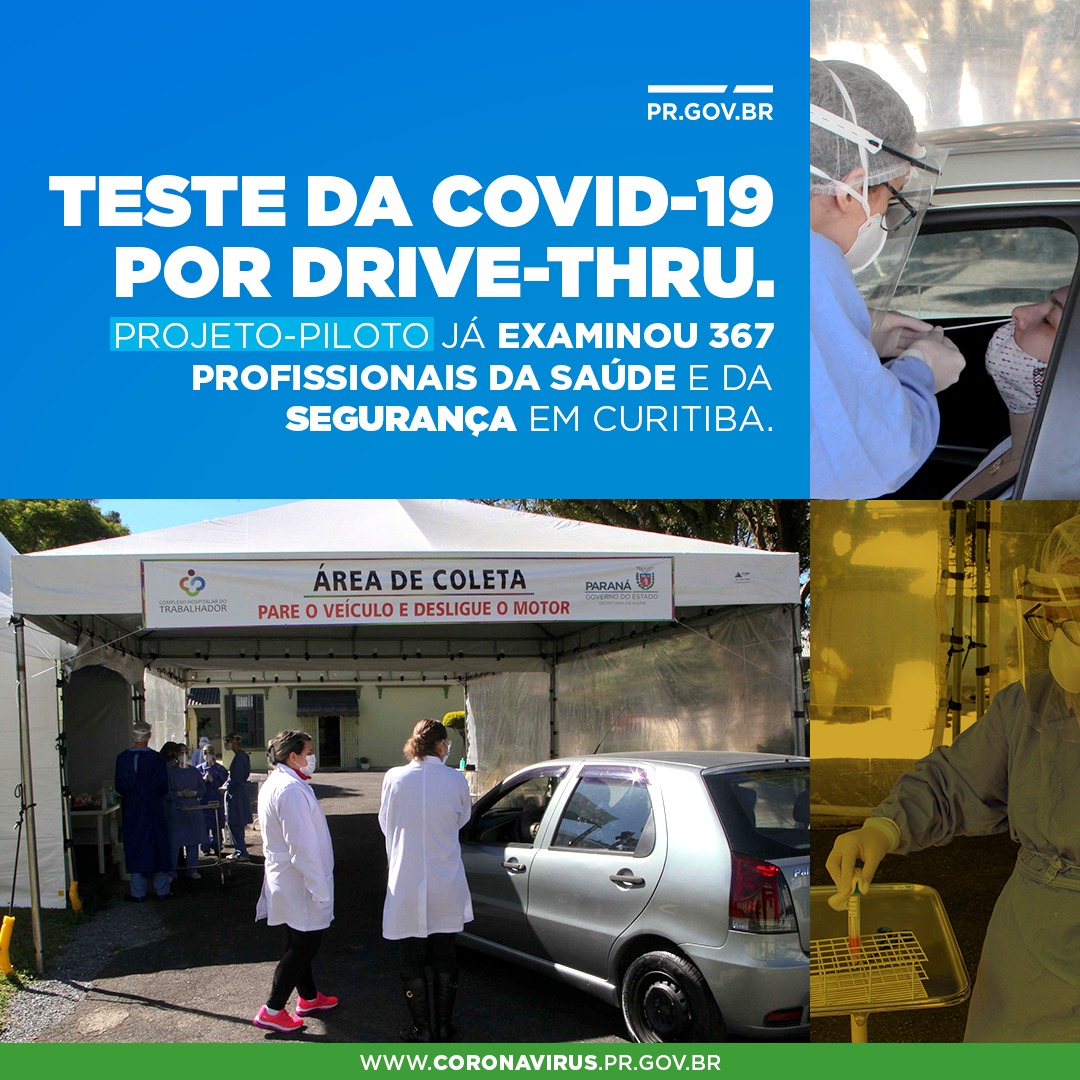 Teste da COVID-19 por drive-thru