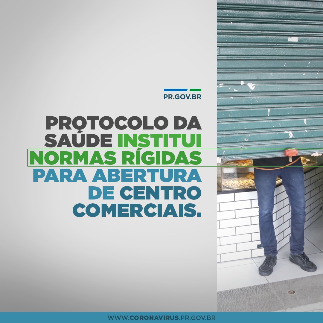 Protocola da saúde institui normas rígidas para abertura de centros comerciais