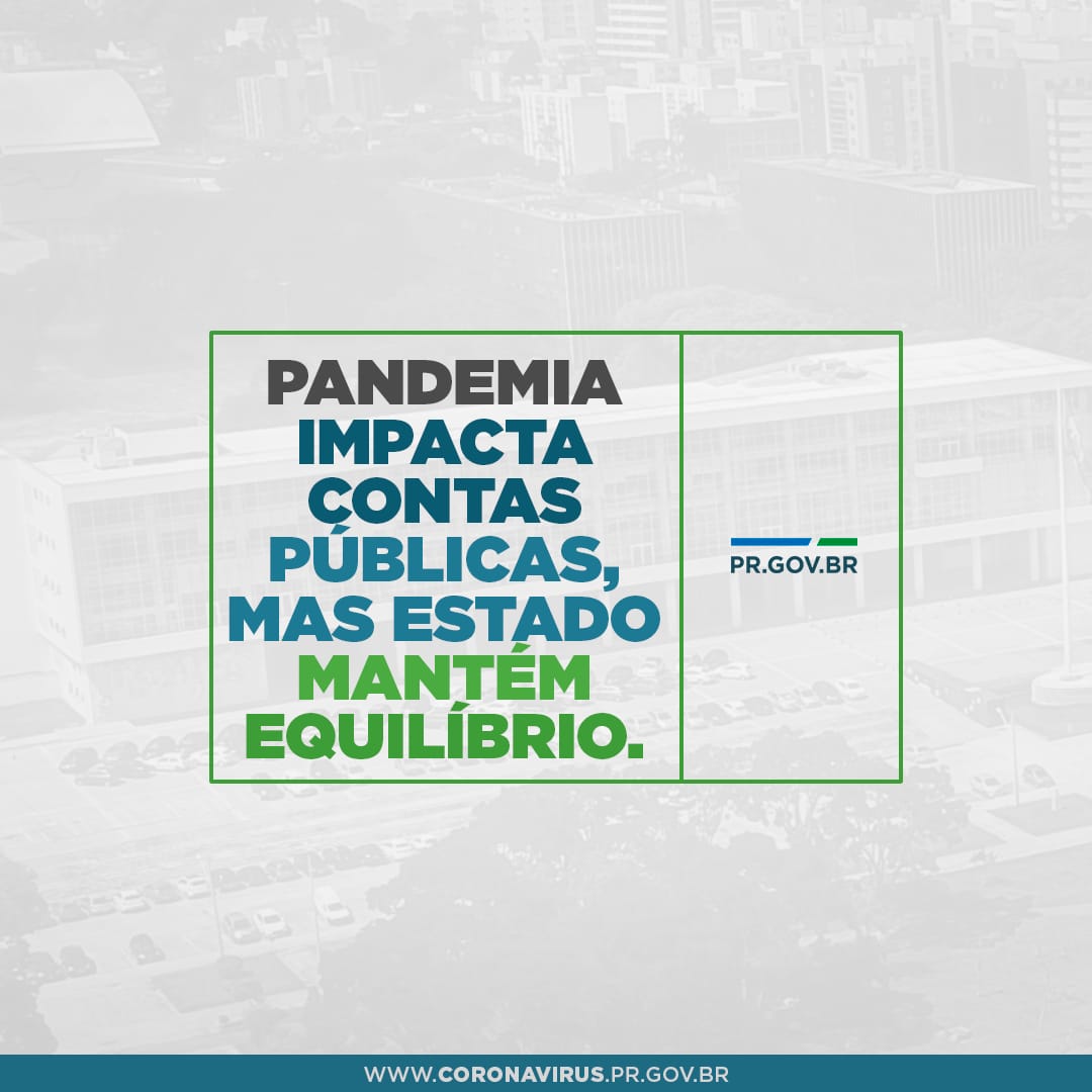 Pandemia impacta contas públicas, mas estado mantém equilíbrio