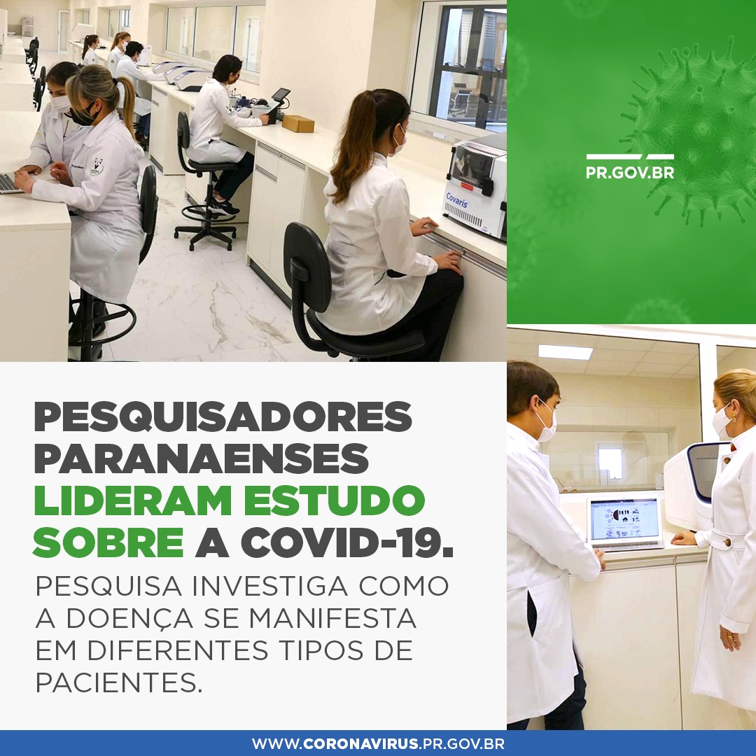 Pesquisadores paranaenses lideram estudo sobre a COVID-19