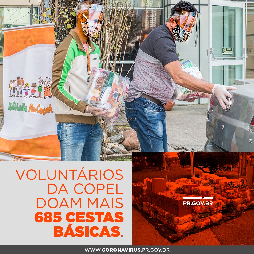 Voluntários da Copel doam mais de 685 cestas básicas