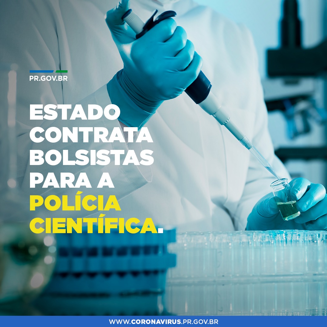 Estado contrata bolsistas para a polícia científica