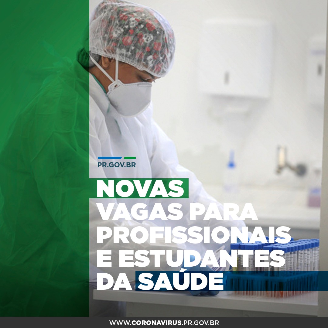 Novas vagas para profissionais e estudantes da saúde