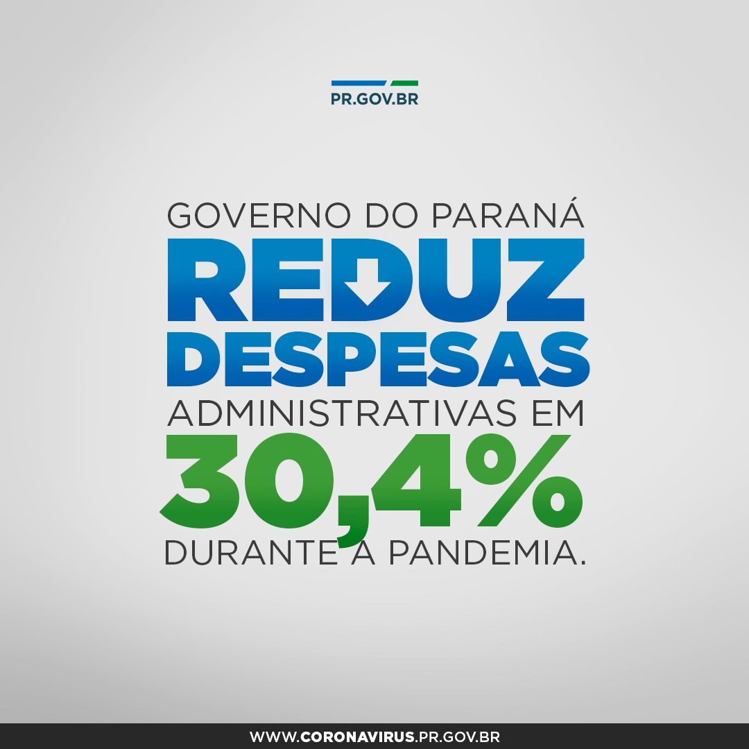 Governo do Paraná reduz despesas