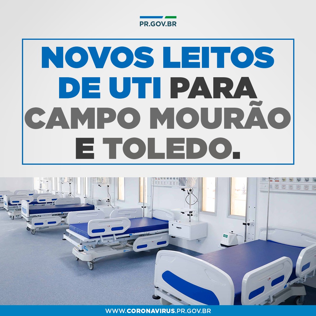 Novos leitos de UTI para Campo Mourão e Toledo