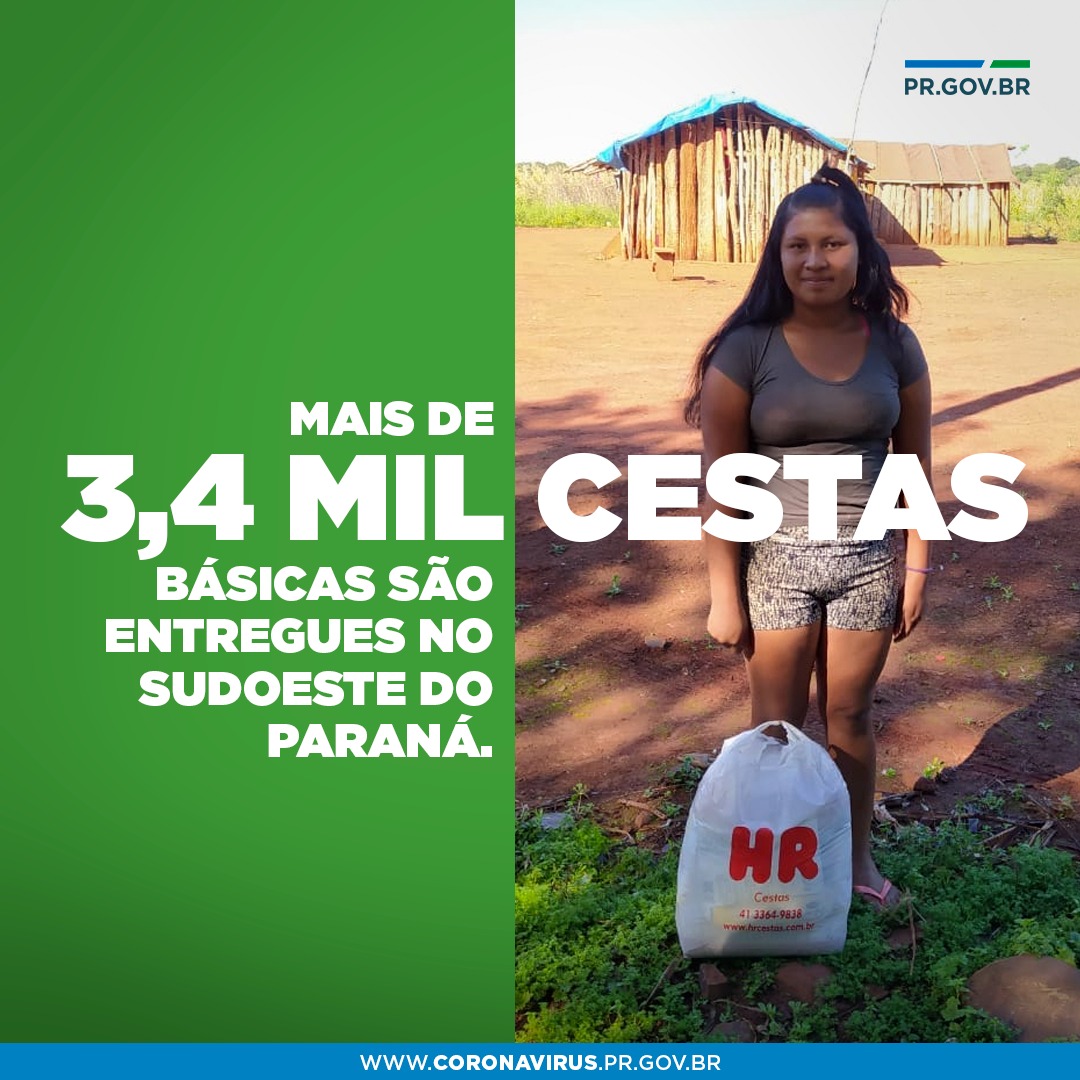 Mais de 3,4 mil cestas básicas são entregues no sudoeste do Paraná